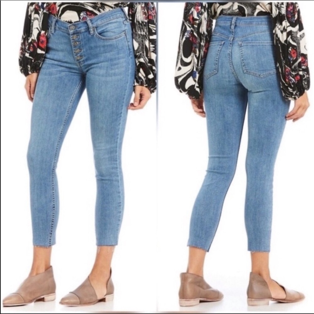 Free People Skinny Jeans Button Fly‎ Size 24